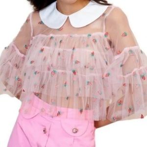 Sister Jane large tulle strawberry top